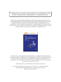 This Article Was Originally Published in the Encyclopedia of Neuroscience