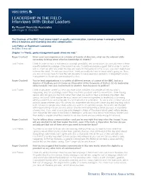 Interviews with Global Leaders by Russell Reynolds Associates with Roger O