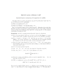 Math 615: Lecture of February 5, 2007 Associated Primes and Primary Decompostion for Modules Throughout This Section R Is a Noet