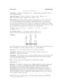 Samsonite Ag4mnsb2s6 C 2001-2005 Mineral Data Publishing, Version 1