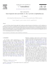 Seed Dispersal and Seed Banks in Aloe Marlothii (Asphodelaceae) ⁎ C.T