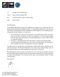 U16 Men & Women CBC Championships Date: April 22, 2