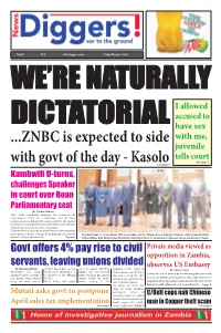 ZNBC Is Expected to Side with Govt of The