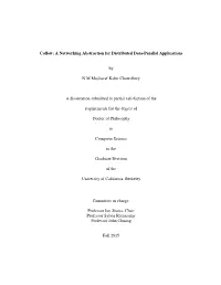 A Networking Abstraction for Distributed Data-Parallel Applications