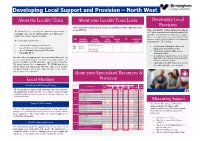 Developing Local Support and Provision – North West