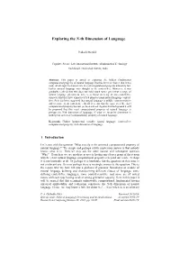 Exploring the N-Th Dimension of Language