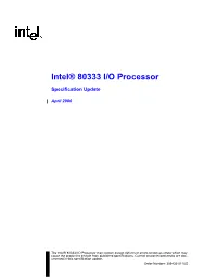 Intel® 80333 I/O Processor