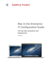 Mac in the Enterprise IT Configuration Guide for Your Mac Evaluation and Deployment