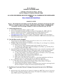 Mt. St. Michael CATHOLIC DOCTRINE CLASS