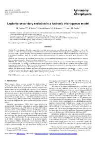 Leptonic Secondary Emission in a Hadronic Microquasar Model