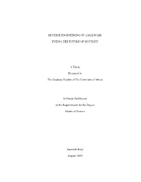 Reverse Engineering of a Malware