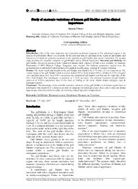 Study of Anatomic Variations of Human Gall Bladder and Its Clinical Importance