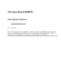 The Linux Kernel HOWTO