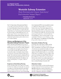 Westside Subway Extension Draft Environmental Impact Statement/ Environmental Impact Report > Executive Summary September 2010