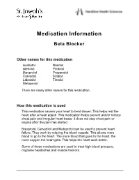 Beta Blocker