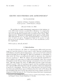 Exotic Smoothness and Astrophysics∗