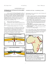 GL209 Prof. John Tarney Lecture 3: Wilson Cycle 1 PLATE TECTONICS