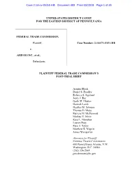 Plaintiff Federal Trade Commission's Post-Trial Brief