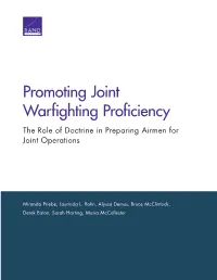 The Role of Doctrine in Preparing Airmen for Joint Operations