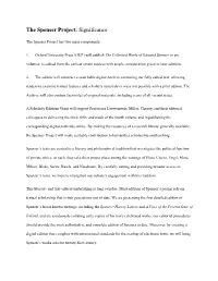 The Spenser Project: Significance