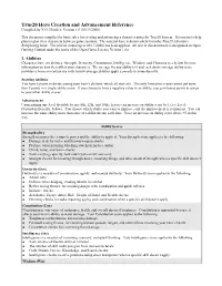 True20 Hero Creation and Advancement Reference Compiled by Y.O