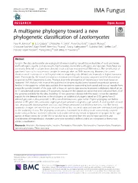A Multigene Phylogeny Toward a New Phylogenetic Classification of Leotiomycetes Peter R