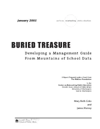 BURIED TREASURE Developing a Management Guide from Mountains of School Data
