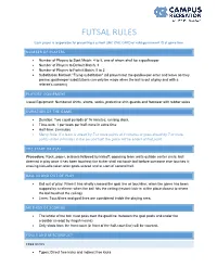 Futsal Rules