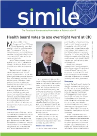 Health Board Votes to Axe Overnight Ward at CIC