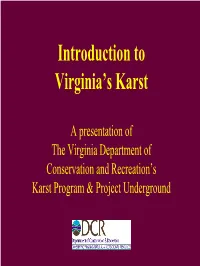 Introduction to Virginia's Karst
