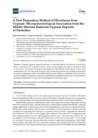 Micropaleontological Association from the Middle Miocene Badenian Gypsum Deposits of Paratethys