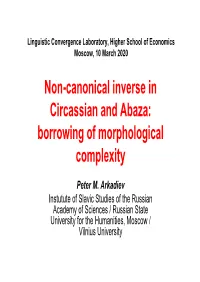 Non-Canonical Inverse in Circassian and Abaza: Borrowing of Morphological Complexity