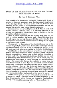 Notes on the Probable Course of the Roman Road from Lympne to Dover