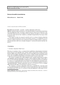Saturated Models in Institutions