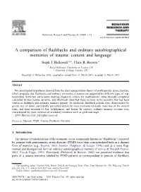 A Comparison of Flashbacks and Ordinary Autobiographical