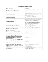 Annex A. Programme Proposal