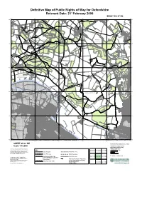Definitive Map of Public Rights of Way for Oxfordshire Relevant Date: 21St February 2006 Colour SHEET SU 67 NE