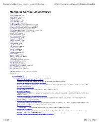 Manual Gentoo Linux AMD64
