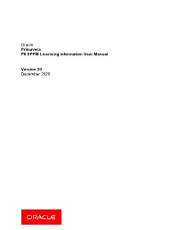P6 EPPM Licensing Information User Manual