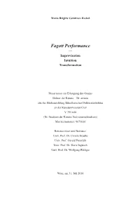 Fagott Performance — Improvisation Intuition Transformation