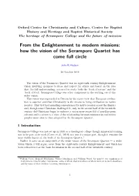 How the Vision of the Serampore Quartet Has Come Full Circle
