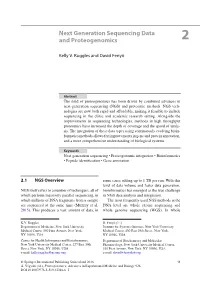 Next Generation Sequencing Data and Proteogenomics 2