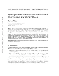 Quasisymmetric Functions from Combinatorial Hopf Monoids And
