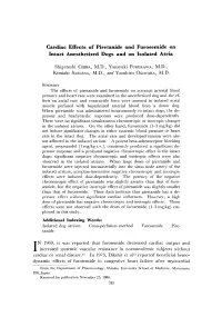 SUMMARY the Effects of Piretanide and Furosemide on Systemic Arterial