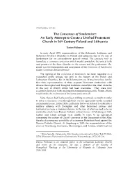 The Consensus of Sandomierz: an Early Attempt to Create a Unified Protestant Church in 16Th Century Poland and Lithuania