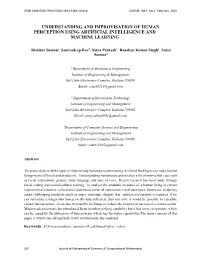 Understanding and Improvisation of Human Perception Using Artificial Intelligence and Machine Learning