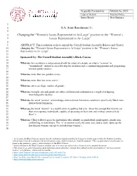 “Women's Issues Representative At-Large” Position to the “Womxn's