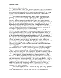 WORKING DRAFT the Objective Vs. Subjective Debate One of The