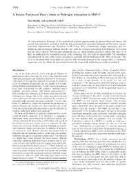 A Density Functional Theory Study of Hydrogen Adsorption in MOF-5
