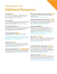 Appendix A: Additional Resources
